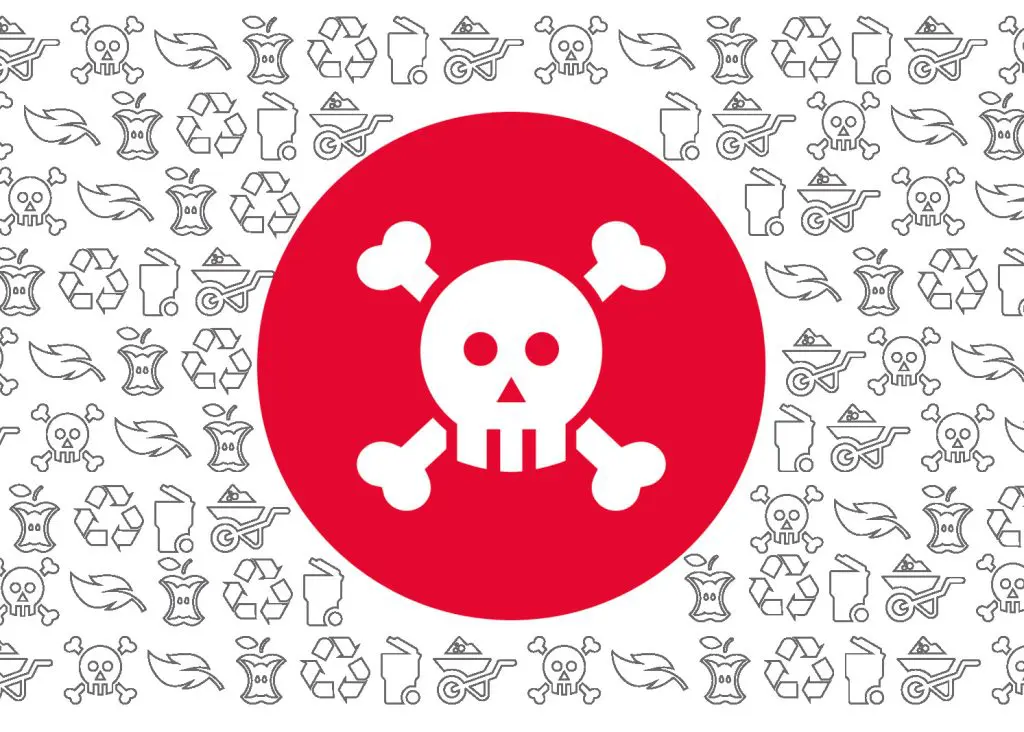 Dépôt de résidus domestiques dangereux