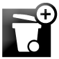 Symbole représentant la collecte d'ordure ménagères "plus"
